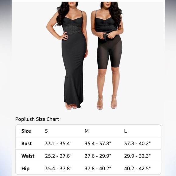 Elegant Black Chemise with Shapewear - Picture 6 of 7